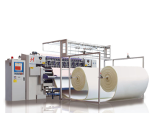 Computer controlled shuttleless multineedle quilting machine