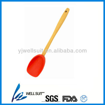 Silicone wooden handle spoon