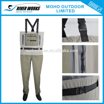 custom made plus size breathable chest fishing waders