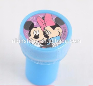 Round selfink stamper with customized design,stamper for kids