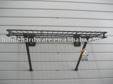 Slatwall wire mesh shelf for garage storage system