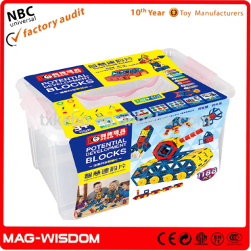 2016 Mag-Wisdom Magic Potential Development Building cheap Building Block for Toys 1188pcs Set