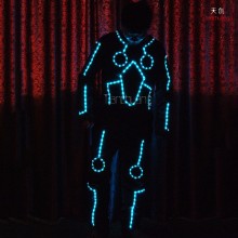 Adult fiber optic costume dmx controller robot costume