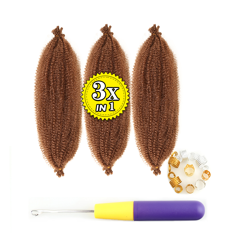 Private Label Crochet Ombre Wholesale Synthetic African Hair Extensions For Braids 3X Afro Spring Twist Braiding Hair
