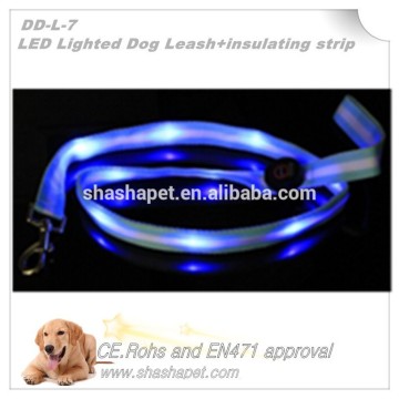 Night safety dog leash waterproof pet leash by wholesales led dog leash