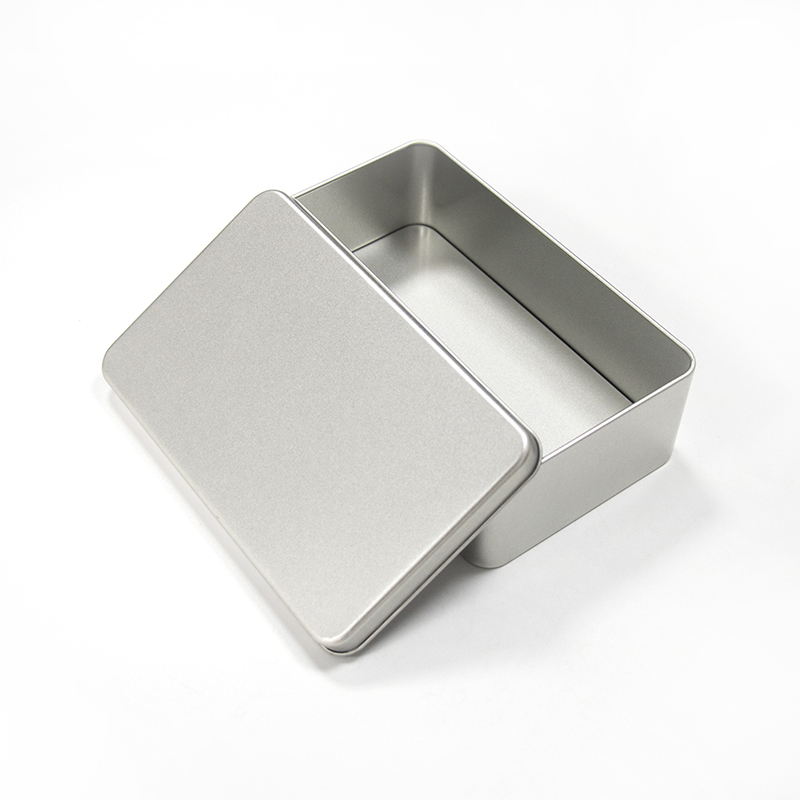 Factory Custom Accept OEM ODM square candy gift biscuit silver small square tin box scatola latta