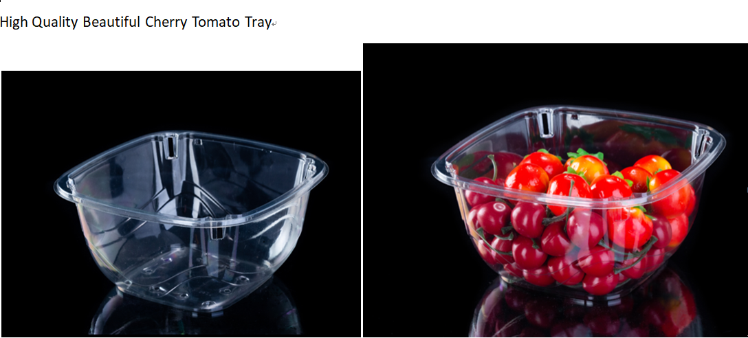 Plastic tray for tomatoes