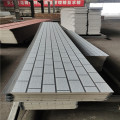 Los paneles tallados metal verde del panel de bocadillo de la espuma de la PU del aislamiento de calor del material de construcción