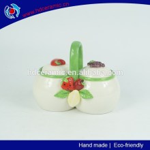 Fruit & vagetable embossment ceramic seasoning pot, ceramic cruet, ceramic spice