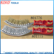 Moon type plastic handle scratch steel wire brush