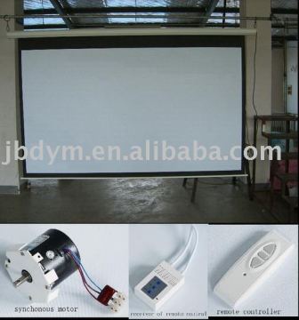 matt white electric projector screen