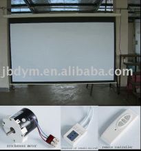 matt white electric projector screen