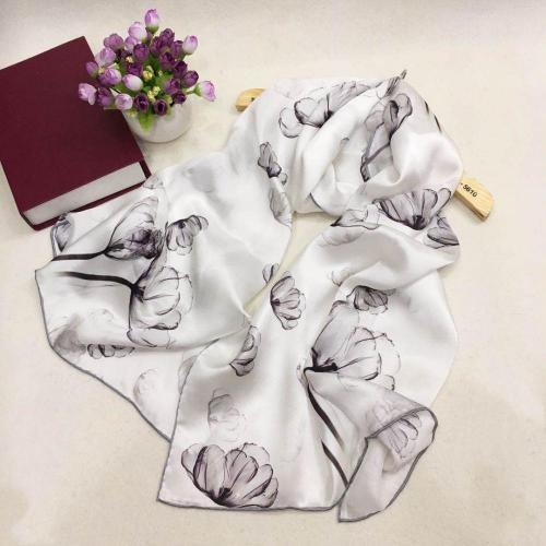 Floral Satin Silk Popular Scarves Women