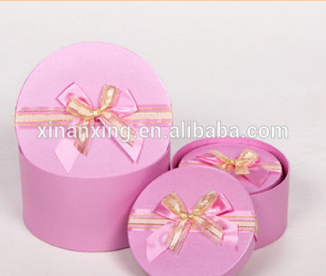 pink round flower box for christmas gift