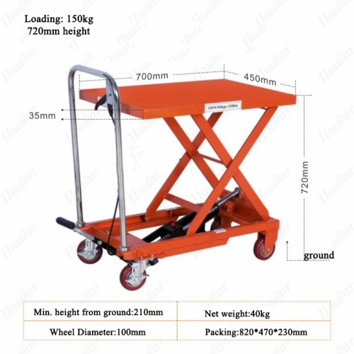 Hydraulic Scissor Lift Table Cart