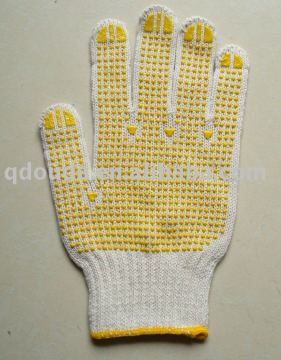 pvc dotted garden working gloves
