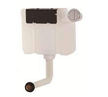 Compact Concealed Cistern Dual 3/6 Flush Chrome Button