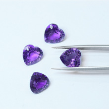 Natural Amethyst Heart Faceted Cut For Jewelry Making