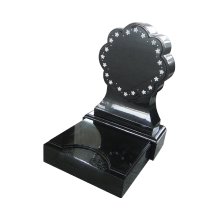 Modern Design Black Granite Tombstone Monument