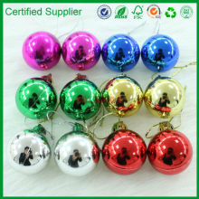 Shiny pearl Christmas ball plastic Xmas ball 12cm