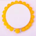 Yellow Agate 8MM Round Beads Gemstone Bracelet