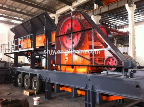 Wheeled mobile crushing plant, limestone crushing plant, crushing plant, stone processing line