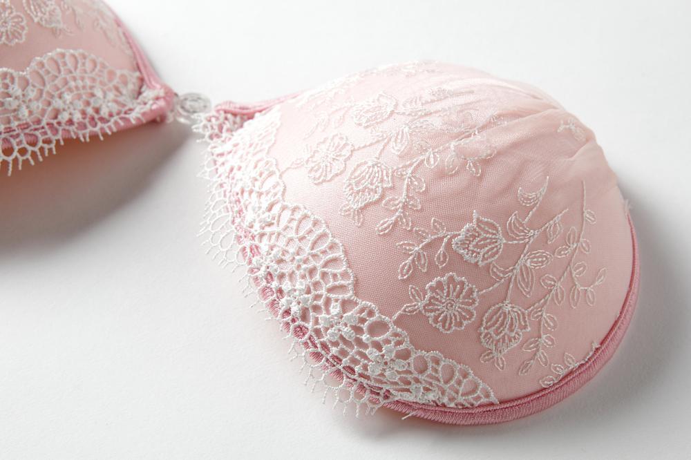 breast push up invisible silicone lace bra