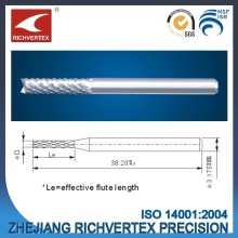 Solid tungsten carbide router series RTC with chip-breaker style PCB router bits