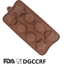 Durable sea shell fish starfish silicone chocolate molds/unique chocolate molds