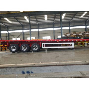 3-Axle Flat Bed Semi Trailer untuk wadah 40 &quot;