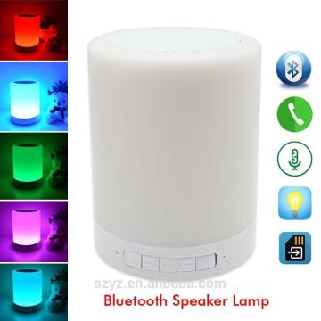 2016 portable led lamp touch sensor table lamp with mini speaker