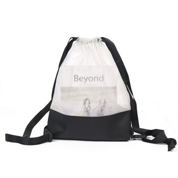 Waterproof Clear PVC Transparent Drawstring Bag