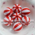 Red Watermelon Striped 16MM 500Pcs Decorative Curtains  Loose Charm Necklace Designs Gemstone Wholesale Shamballa Bead