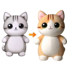 Fashionable Children's Customized Soft Stuffed Kawaii Cat Dolls
