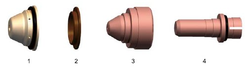 Consumibles de plasma para Komatsu Twister 30kW EW 969-95-24320