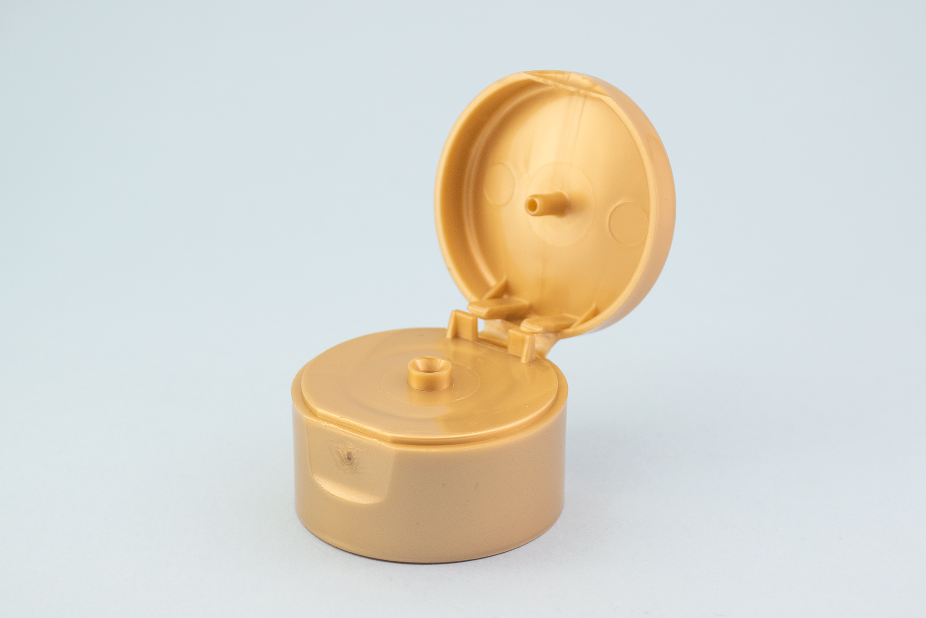 Tampa flip top de parede dupla lisa amarela 22/410 22/410 Yellow Smooth Double Wall Flip Top Cap