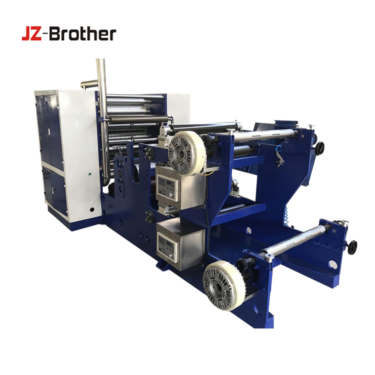 Full Automatic Toilet Paper Roll Rewinder Slitting Cutting Rewinding Machine