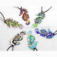 Sea Horse Pendant 3D Flower Lampwork Glass Pendant For Necklace Diy