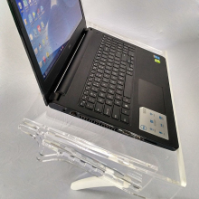 Custom Clear Acrylic Laptop Display Holder & Office Desk Rack