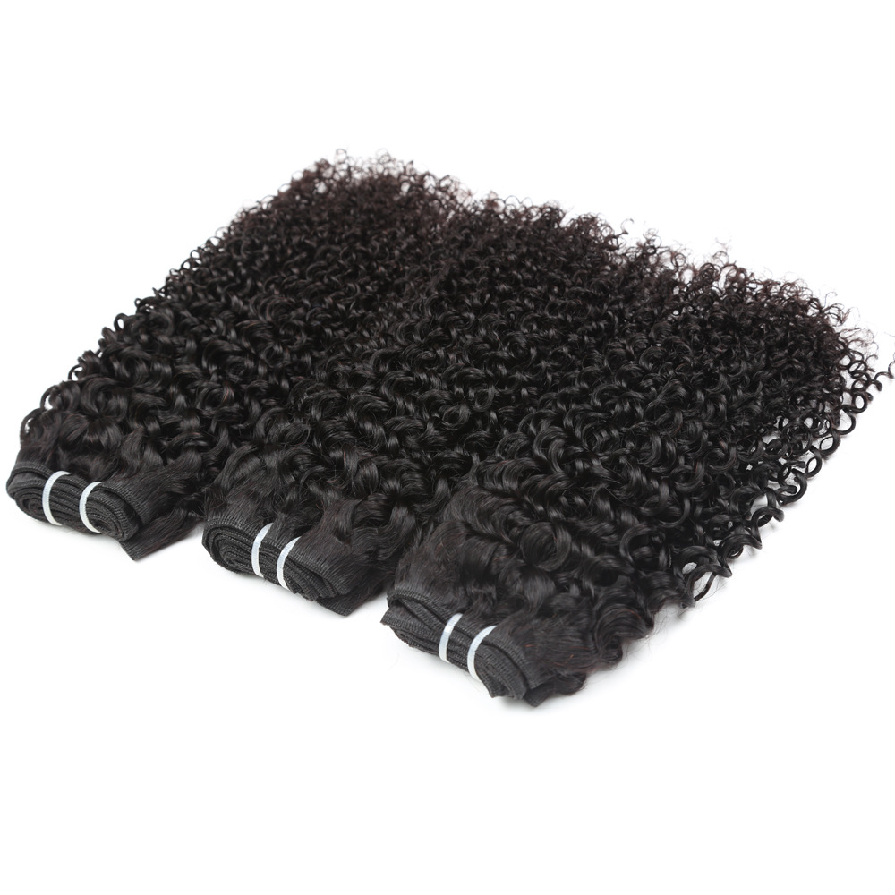 Curly Human Weaves 100% Natural Human Hair Bundles Remy HairAfro Kinky Curly itip Hair Extension For Black Women