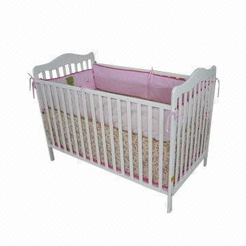 White baby beds, made of pine wood