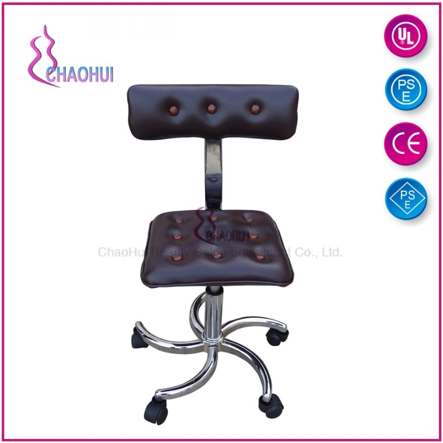 Swivel hydraulic small chair with backrest