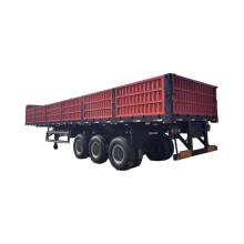 3 Axles Flatbed Dropside Trailer for Bulk Cargo