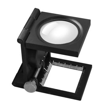 Handheld 10X Optical Glass Magnifier with Light