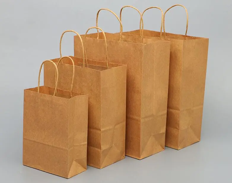 Recyclable Kraft Paper Bag Custom Shopping Paper Bag for Food