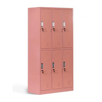 Colorful 6 Door Almirah Locker Designs for Gym