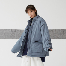 BF Pure color loose winter cotton-padded jacket