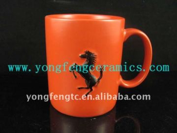 YF18184 embossed ceramic mug manufacturer