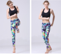 Moda personalizada mulheres brilhante lycra yoga legging calças