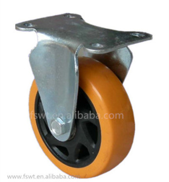 Double Bearing High Quality Orange Polyurethane 4" Furniture Caster Cups
